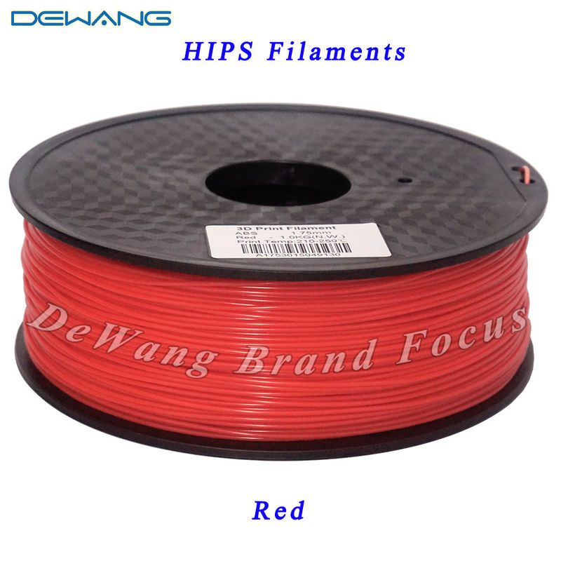 Red 3.0mm HIPS 3D Filament Untuk Printer UP / Mendel Plastik Karet Consumables