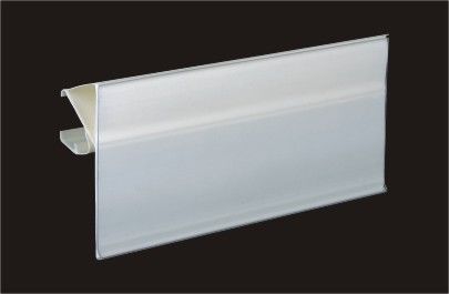 Jelas Extruded Promosi Pameran Ritel Plastik Label Pemegang / Data Melacak 31.213